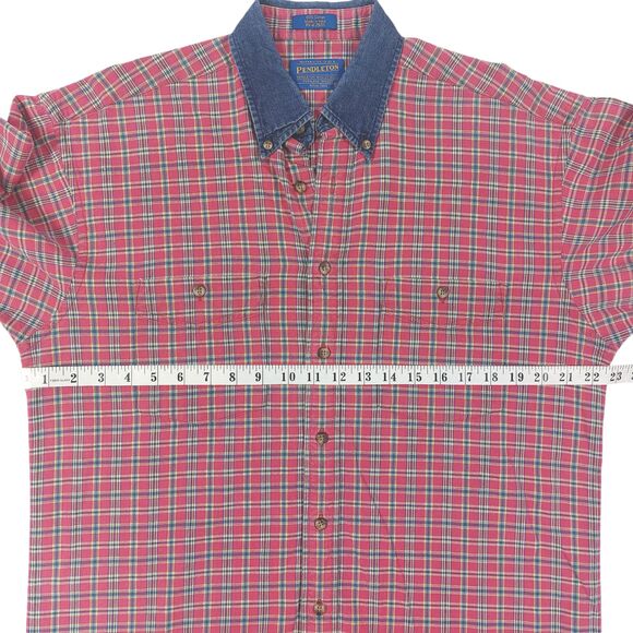 Pendleton Shirt Mens Sz M Denim Western Yoke Pockets Rodeo Cotton Rockabilly - Picture 4 of 9